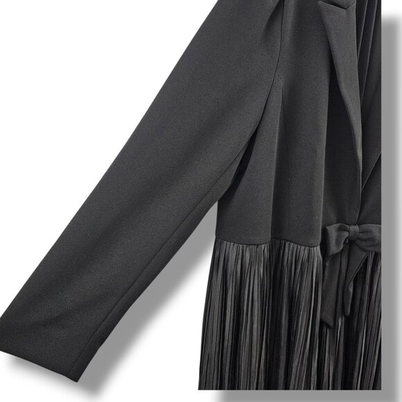 C Wonder Christian Siriano Runway Jacket 2X Black Pleated Skirt Bow Event Dressy - Picture 7 of 11
